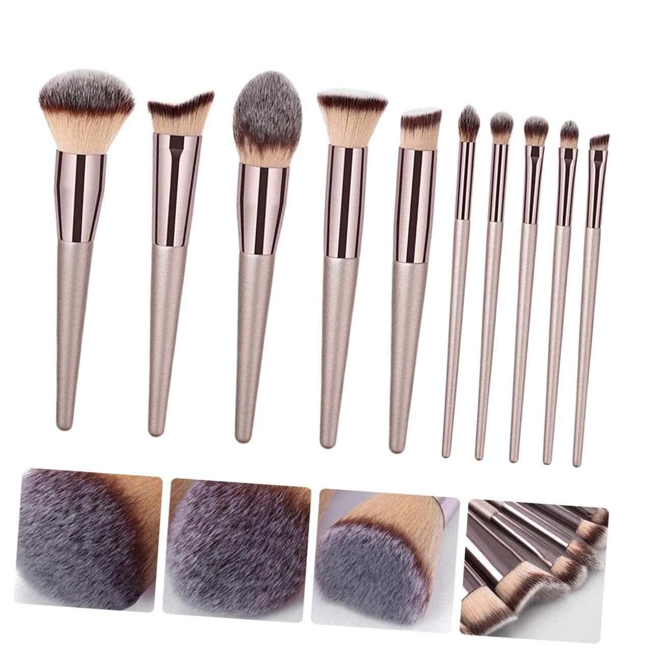 MAGICLULU Lot De 3 Pinceaux De Maquillage Ensemble Complet De Pinceaux Cosmétiques Pinceau De Fond De Teint Pinceau De Maquillage Détaillé Pour Maquilleurs Et 10 Pièces X 3