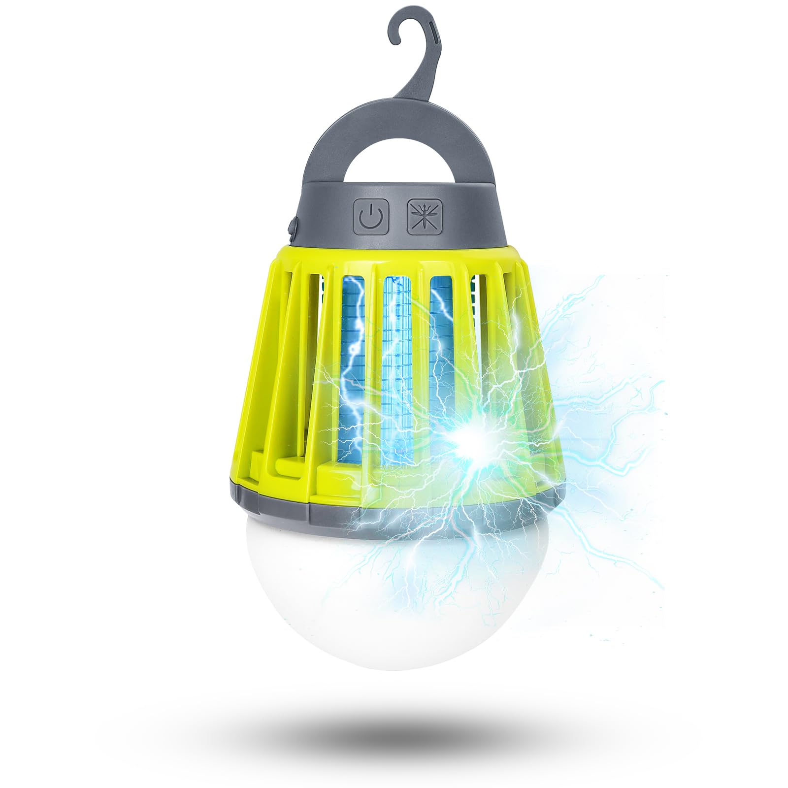 BroElec Led Campinglampe Camping Licht Mückenvernichter Lampe 2-in-1 20 Stunden Akkulaufzeit USB Wiederaufladbar IPX6 Wasserdicht Insektenvernichter Leicht Tragbar Zeltlampe für Camping Garten Notfall