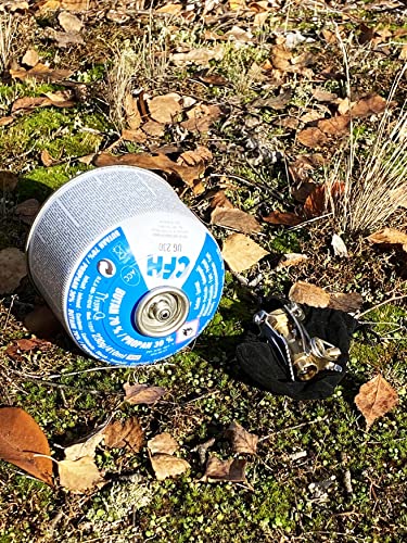 GARDINGER Campingkocher ultraklein einflammig für 7/16 Schraubkartuschen Gaskocher Outdoorkocher (3,0 kW)