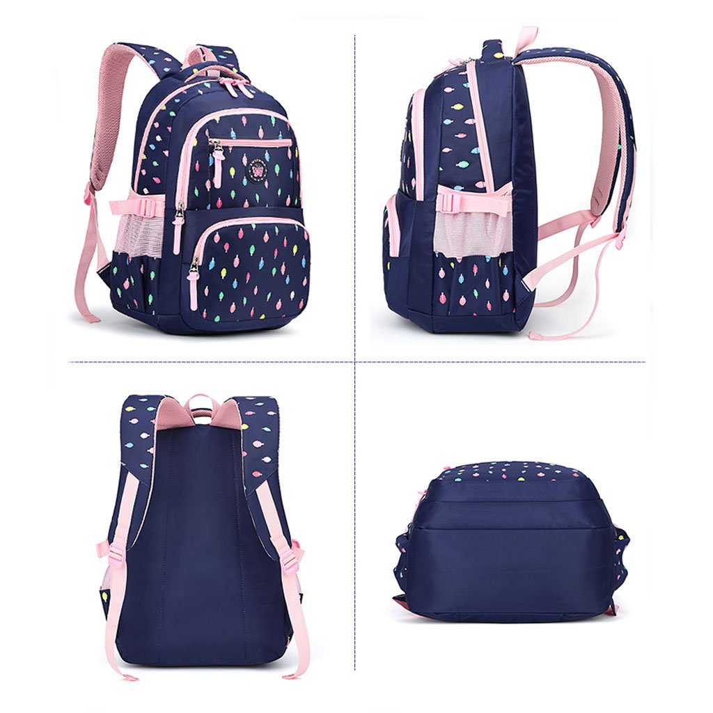 IvyH Zaino per ragazze,Sacchetti di scuola per ragazze Zaino Casual Daypack Zaino per laptop leggero Borsa da viaggio Foglia colorata Pattern