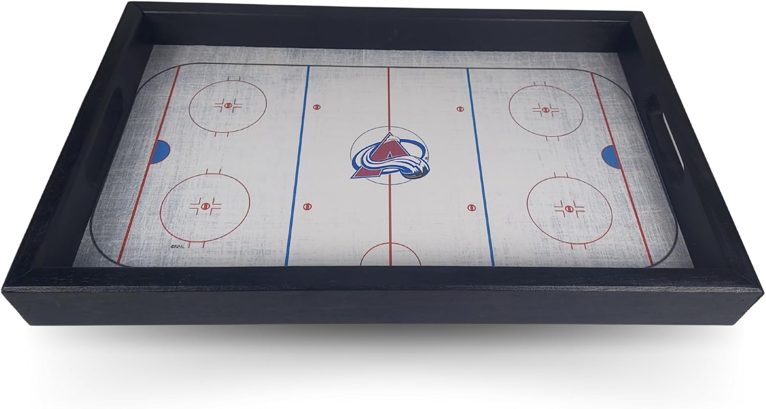 Colorado Avalanche NHL Hockey Rink Tray by Fan Creations - Decorative Team Logo Server with Handles for Food & Drink - for Game Day Entertaining or Tabletop Organizer - Show Your Avalanche Pride