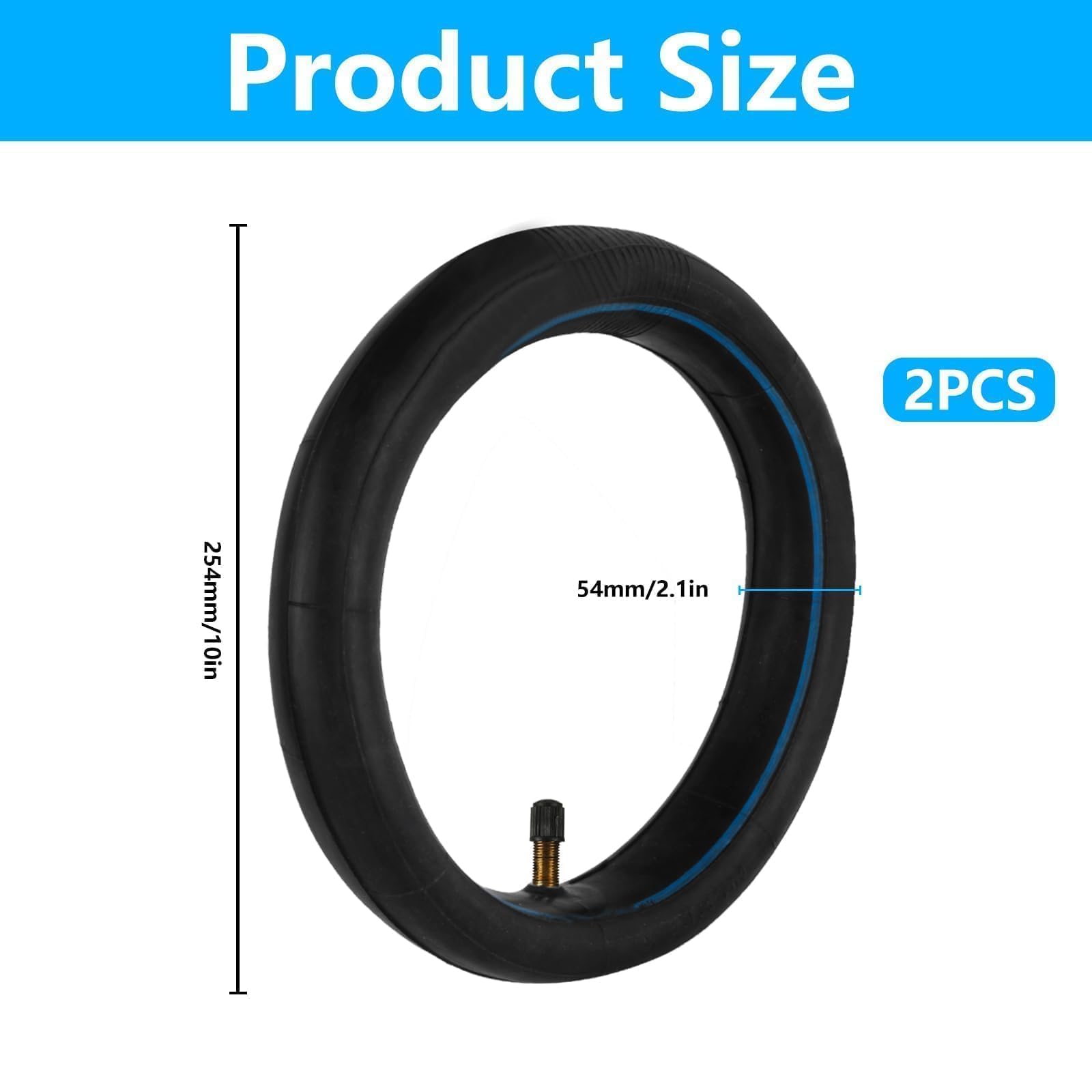 2 szt. dętka 8,5×2 cala do hulajnogi Xiaomi M365 Pro2 1S | 2 wzmocnione dętki do hulajnóg elektrycznych Xiaomi M365, Pro2, Pro, 1S, Essential. Rozmiar 8,5×2 cala, zamiennik.