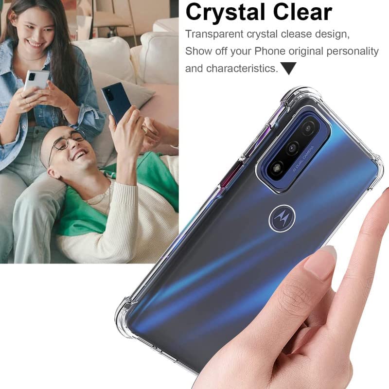 Image of for Back Case Cover Bumper Flexible Silicone Transparent Back Cover for Motorola G Pure - Transparent