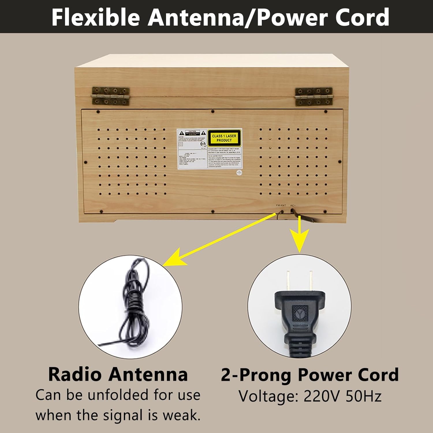 Lettore CD portatile con cassetta e radio AM/FM, uscita audio/ingresso, design compatto per uso domestico e ufficio, goditi la musica ovunque