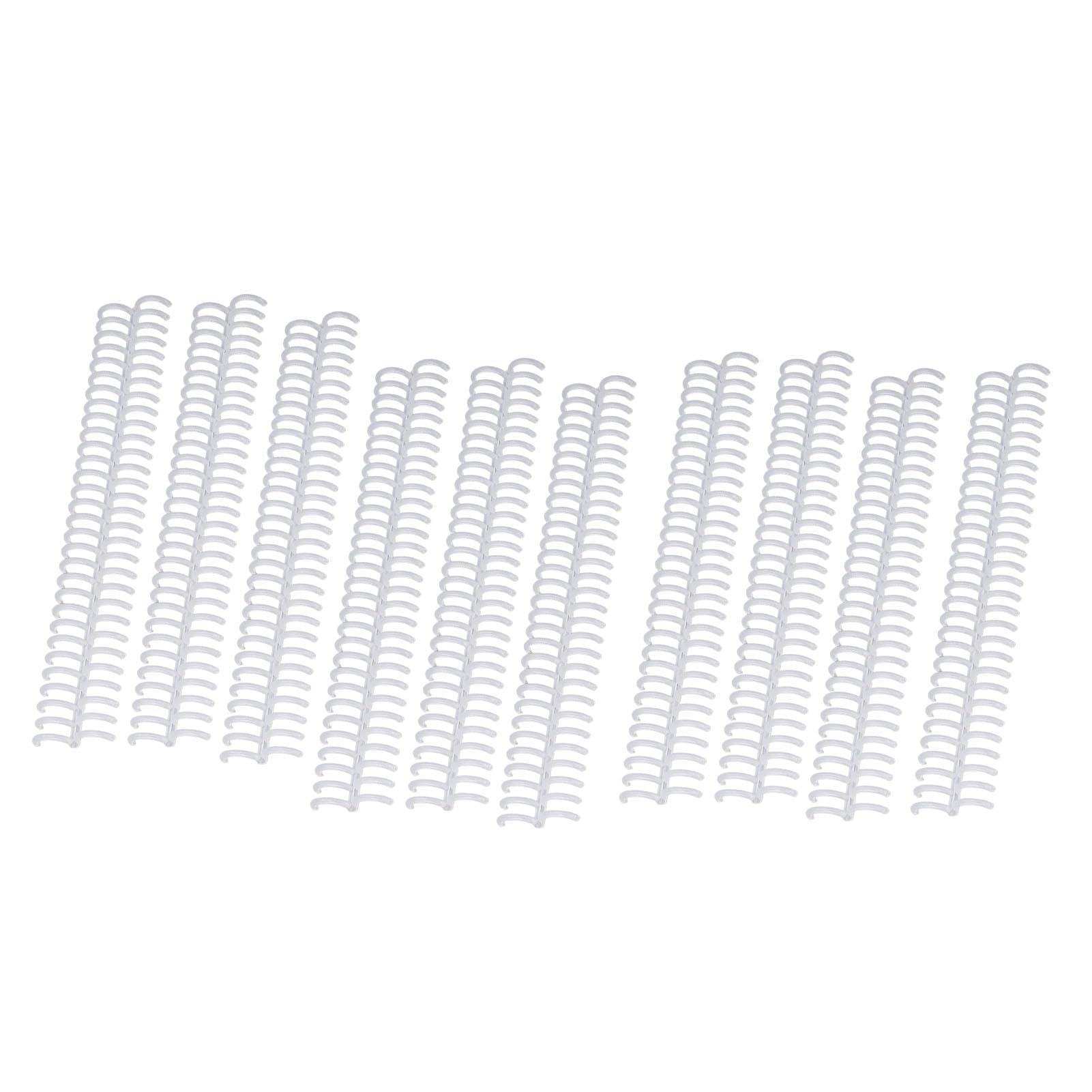 Bindekamm aus Kunststoff, 30 Ringe, Hohe Kapazität, Anpassbare Länge, A4, B5, A5, 150 Blatt, PP, 30er-Pack Spiral-Buchbinder für Notizbücher, Tagebücher, Kalender mit Ruhigen