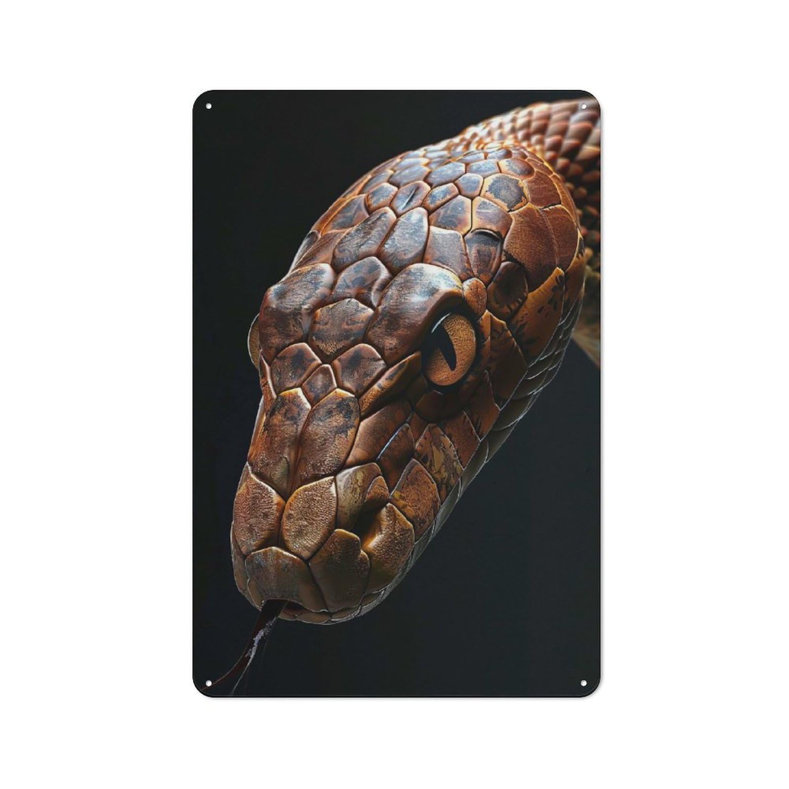Snake Decorative Metal Plaque 30x20cm, Shop Front Style Bistro Wall Plaque for Tea Room, Shop Wall Or Breakfast Area