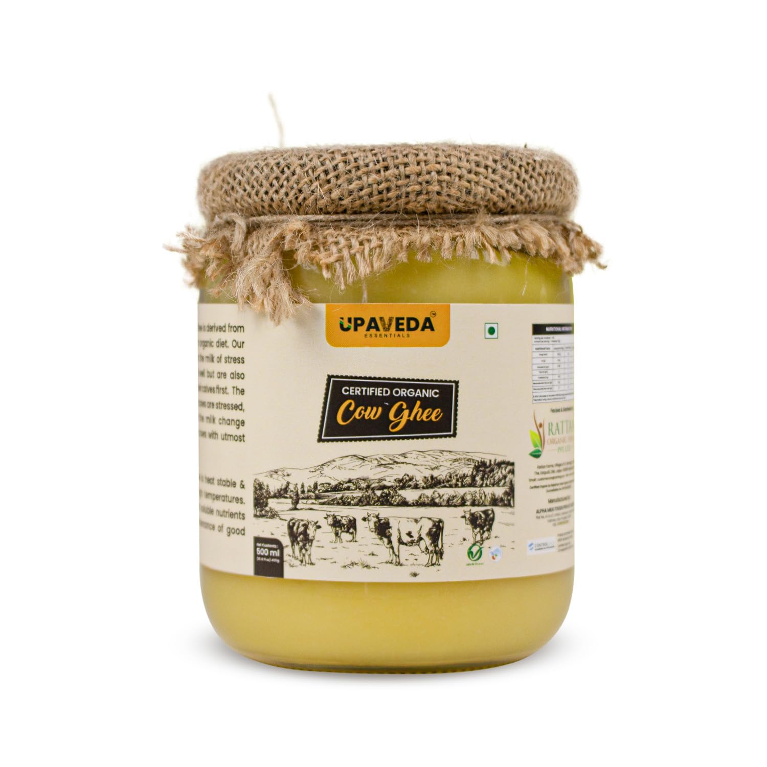 UPAVEDA Organic Cow Ghee 500 Ml, Good For Heart, Grass-Fed Cows, Pure Natural Ghee | Boost Imunity (B0CD1T8PQ2) Amazon Price History, Amazon Price Tracker