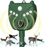 Solar Animal Repellent, Cat Repellent Outdoor, Squirrel Repellent, Deer Repellent, Motion Sensor & Flashing Light, Repel Dogs, Deer, Fox, Raccoon, Skunk, Rabbit, Squirrels, Coyote Deterrent for Yard