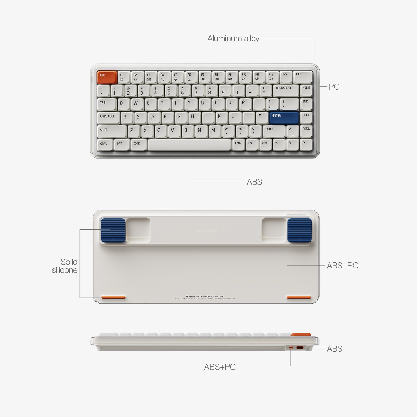 Amazon.com: MelGeek O2 Wireless Mechanical Quiet Keyboard for Work