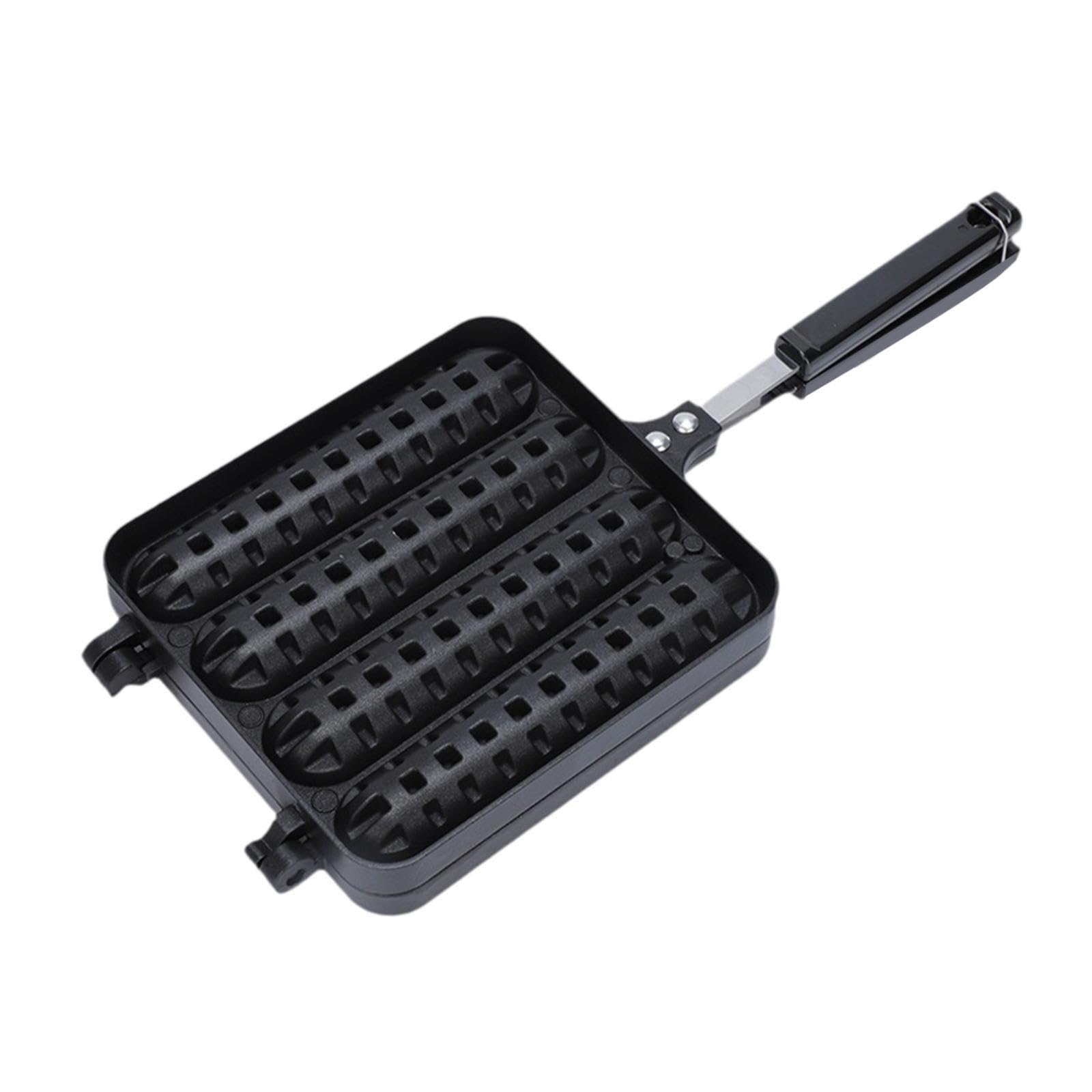 Cast Aluminum Cornbread Pan Sturdy Waffle Corn Dog Make | Cast Aluminum Cornbread Pan Sturdy Waffle Corn Dog Maker for Kitchen Cooking Baking-image-36