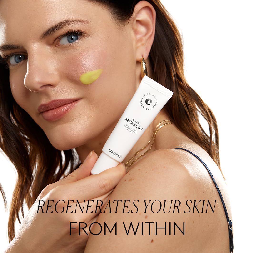 COCUNAT - Serum do twarzy i krem nawilżający - Retinal Regenerating Serum + Serum Witamina C + krem nawilżający przeciwstarzeniowy - Enhances Anti-Aging Results