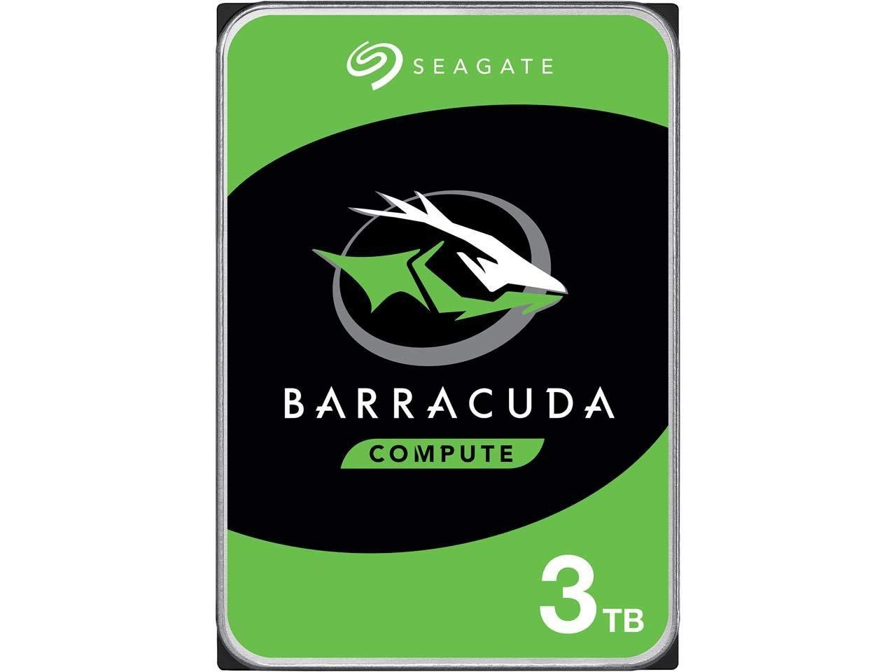Seagate Barracuda 3 TB Internal Hard Drive HDD – 3.5 Inch SATA 6 Gb/s, 5,400 RPM, 256 MB Cache for Computer Desktop PC (ST3000DM007)