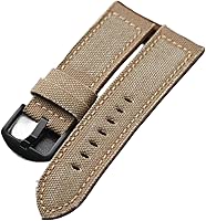HYOPBSCN WCC00816 Thickened Canvas For Leather Strap 20 22 23 24 26MM For Military Watch Men Vintage Green Black Khaki Retro Style Bracelet