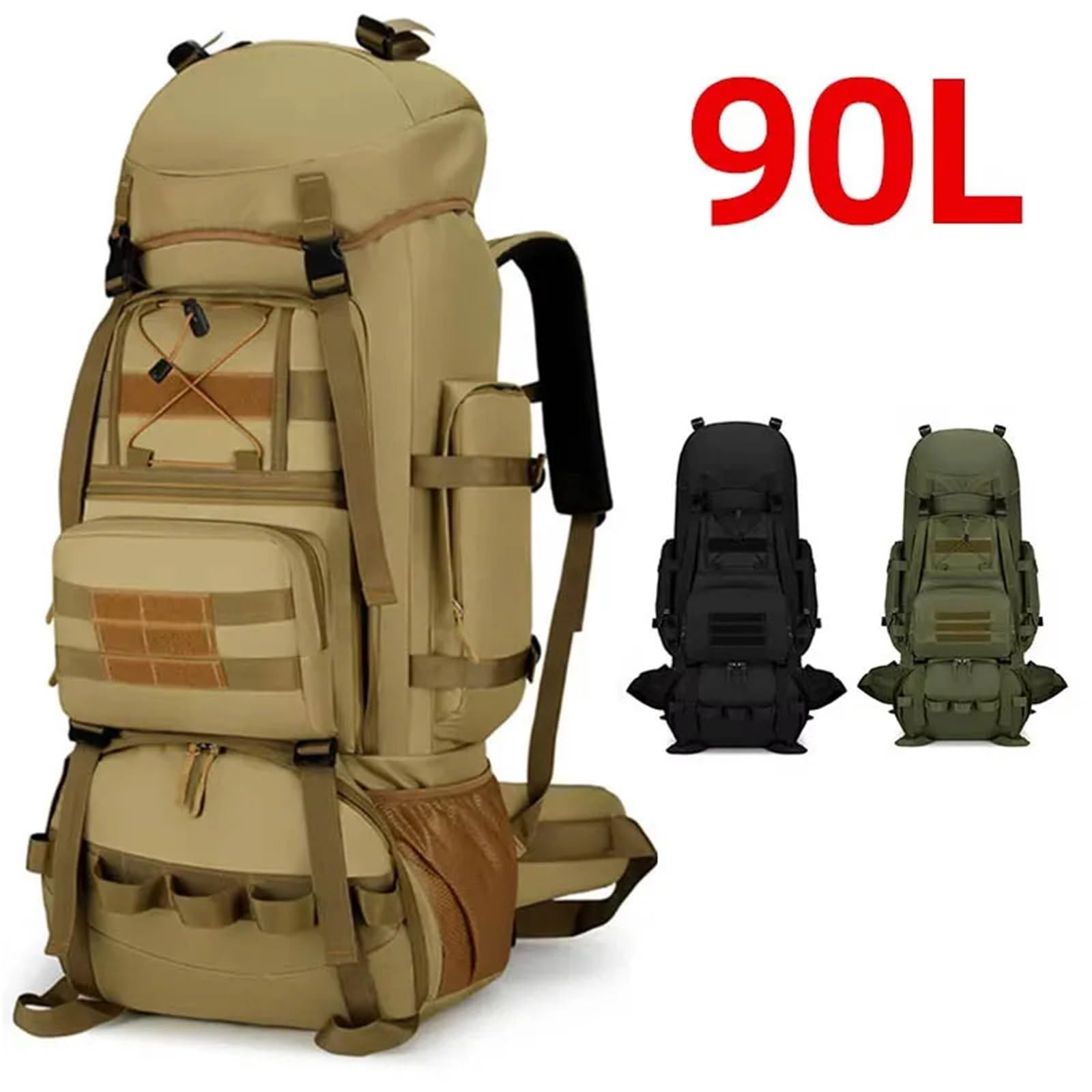 Mochila para exteriores Mochila de 90 litros for viajes, acampadas, equipaje, escalada al aire libre, senderismo, trekking, mochila grande for deportes montañismo