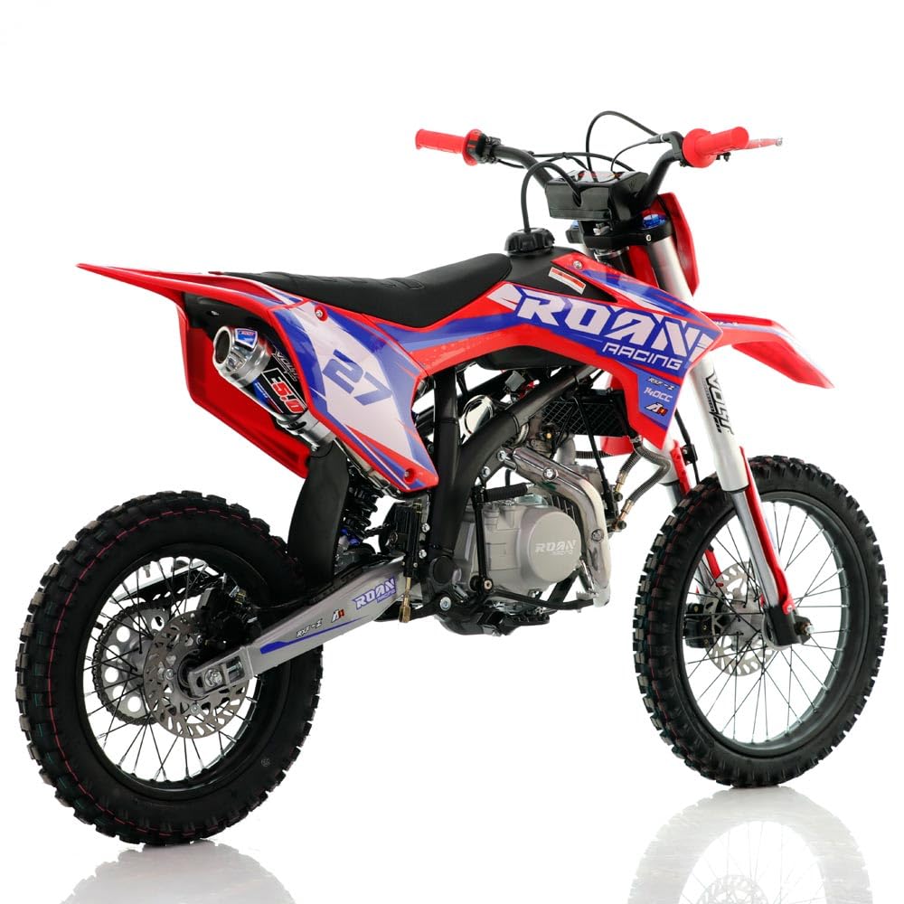 Pit bike Apollo RXF-Z 140CC 17/14 XL con radiador de aceite motocross, enduro (rojo)