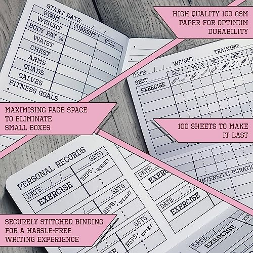 A6 Pocket Fitness Journal & Workout Log Book for Men & Women, Track 93 Workouts, Set 15 Goals & Log 24 Personal Records - Image 2