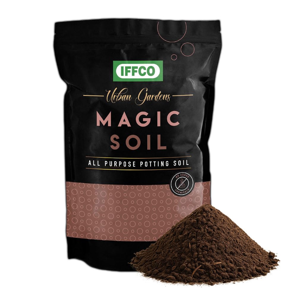 IFFCO Urban Gardens - Potting Soil Mix 20kg - Made with Export Quality Cocopeat with Added Organic Manure, Perlite & Nutrients - Ready to use Soil for Home Garden - Now Available in Single Pack