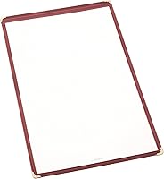 Vista 8 de Winco Cubierta de menú individual, 8.5 pulgadas x 5.5 pulgadas, Burgandy
