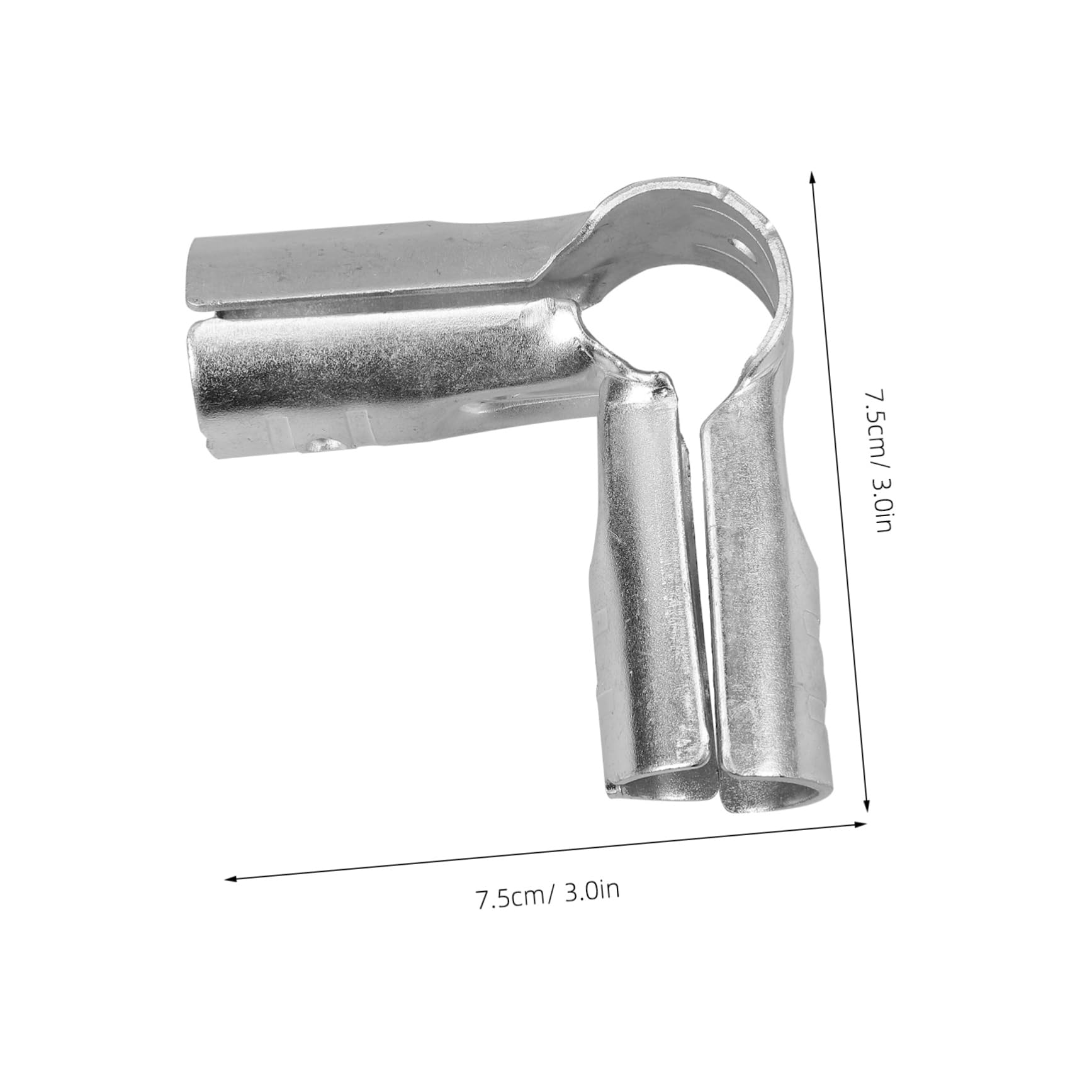 PRETYZOOM 4pcs Stainless Steel Pipe Connectors Chain Link Fence Clamps for Greenhouse Shelves Easy Installation Structural Fittings Clamp Parts for Secure Pipe Arrangement