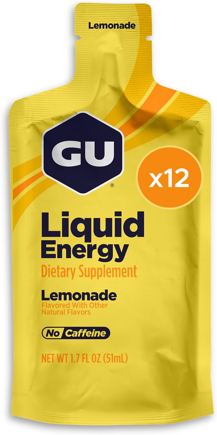 Liquid Energy Gel with Complex Carbohydrates, 12-Count, Lemonade