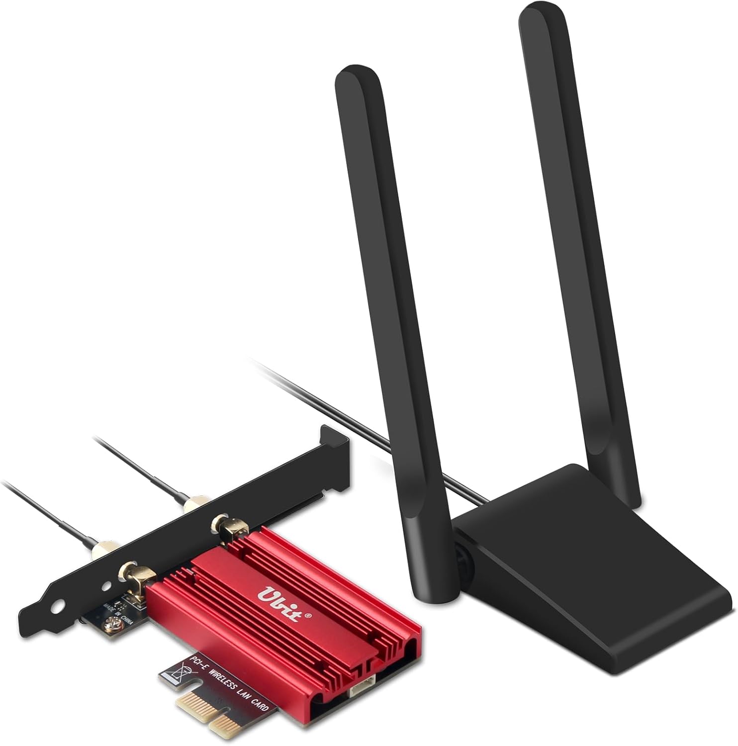 Ubit Wi-Fi 7 Card 6338Mbps 6G+5G+2.4G with Bluetooth 5.4, 320MHz 802.11be PCIe WiFi Card Tri-Band Wireless Network Adapter for PC with 4K QAM MU-MIMO,OFDMA,Ultra-Low Latency, Win 11 (64bit) only.