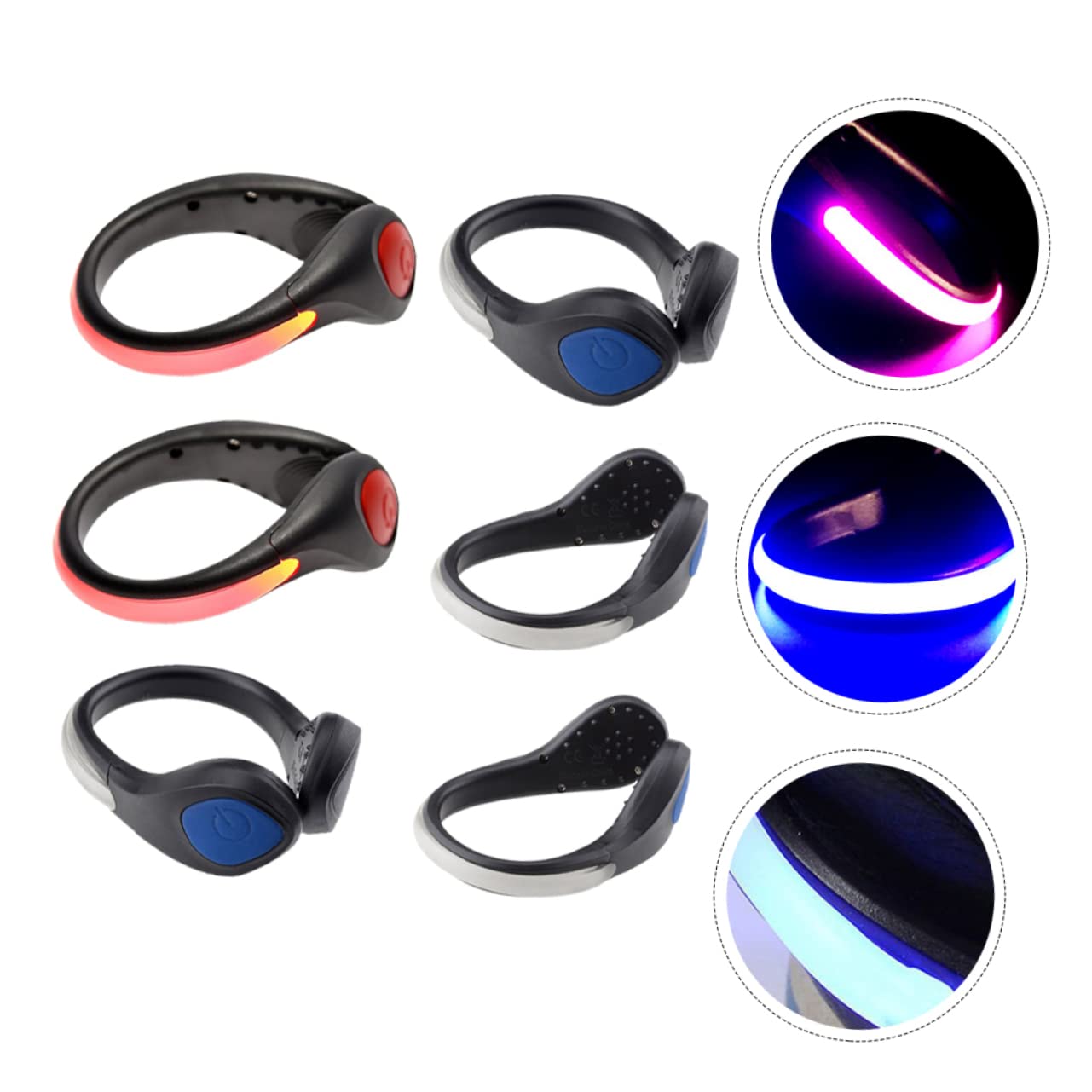 BESPORTBLE 12pièces Lumières LED De Sécurité pour Chaussures Clip Lumineux pour Course Accessoires pour Jogging Et Cyclisme Résistantes à Eau Et Légères