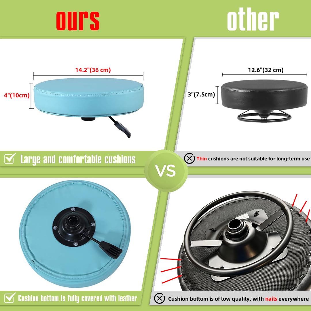 Taburete con ruedas giratorio, ajustable, resistente, silla hidráulica, para tienda, guitarra, laboratorio, banco de trabajo médico