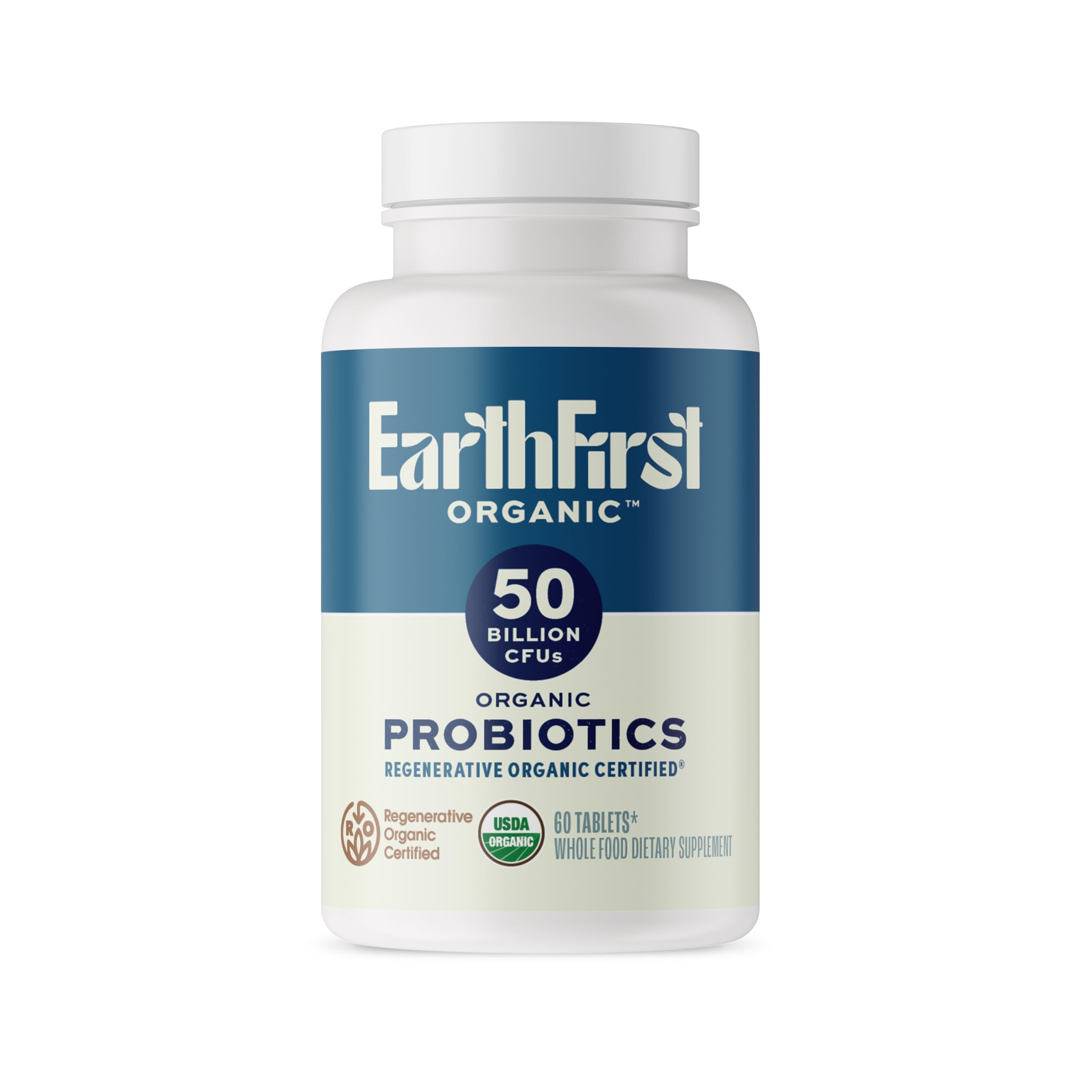 EarthFirst Organic Probiótico com AB22 (Bacillus subtilis) 25 bilhões de UFC, 30 comprimidos