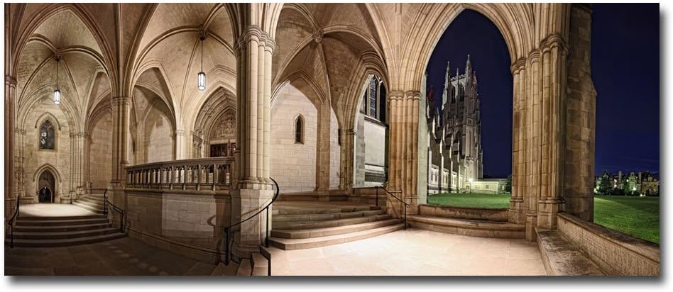 National Cathedral by Gregory O'Hanlon, 10x24-Inch Canvas Wall Art