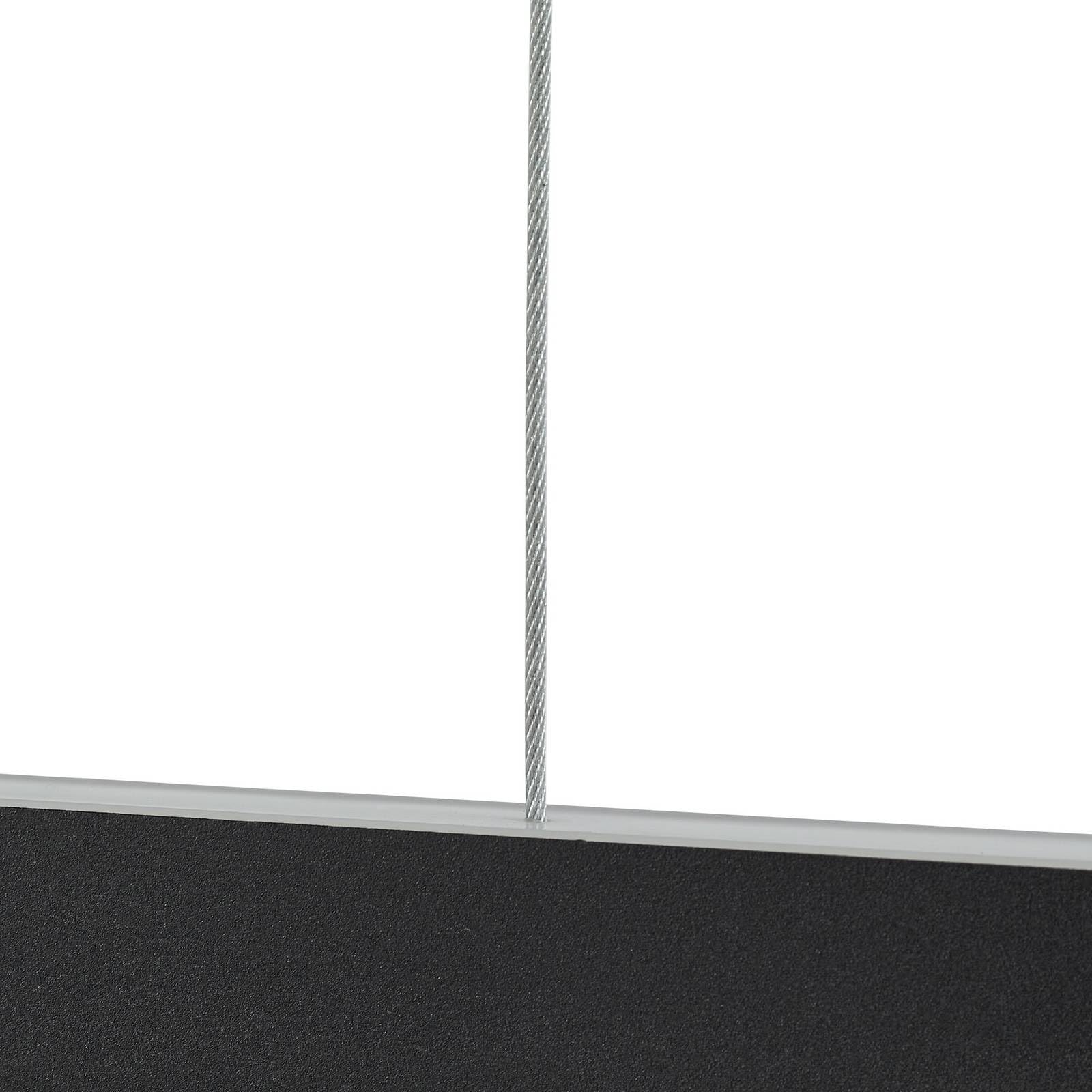 Lucande Lampa wisząca LED Smart Home Mylosh z lampką do czytania (nowoczesna) w kolorze czarnym z aluminium (1 żarówka) – lampa sufitowa do jadalni, inteligentna lampa wisząca, inteligentna lampa