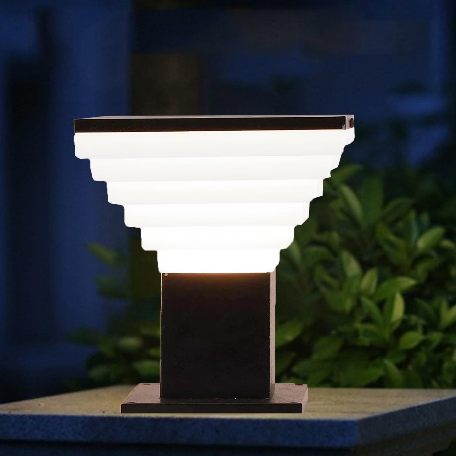 Multi Hub Metal and Polycarbonate Main Gate Light for Outdoor Pillars Durable Waterproof Post Lamp for Garden, Driveway, Entrance, Driveway,Pathway, Lawn and Fence Columns (Without Bulb)-image-24