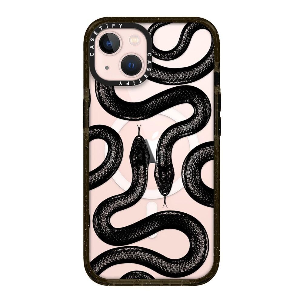 CASETiFY Impact Schutzhülle für iPhone 13 Black Kingsnake