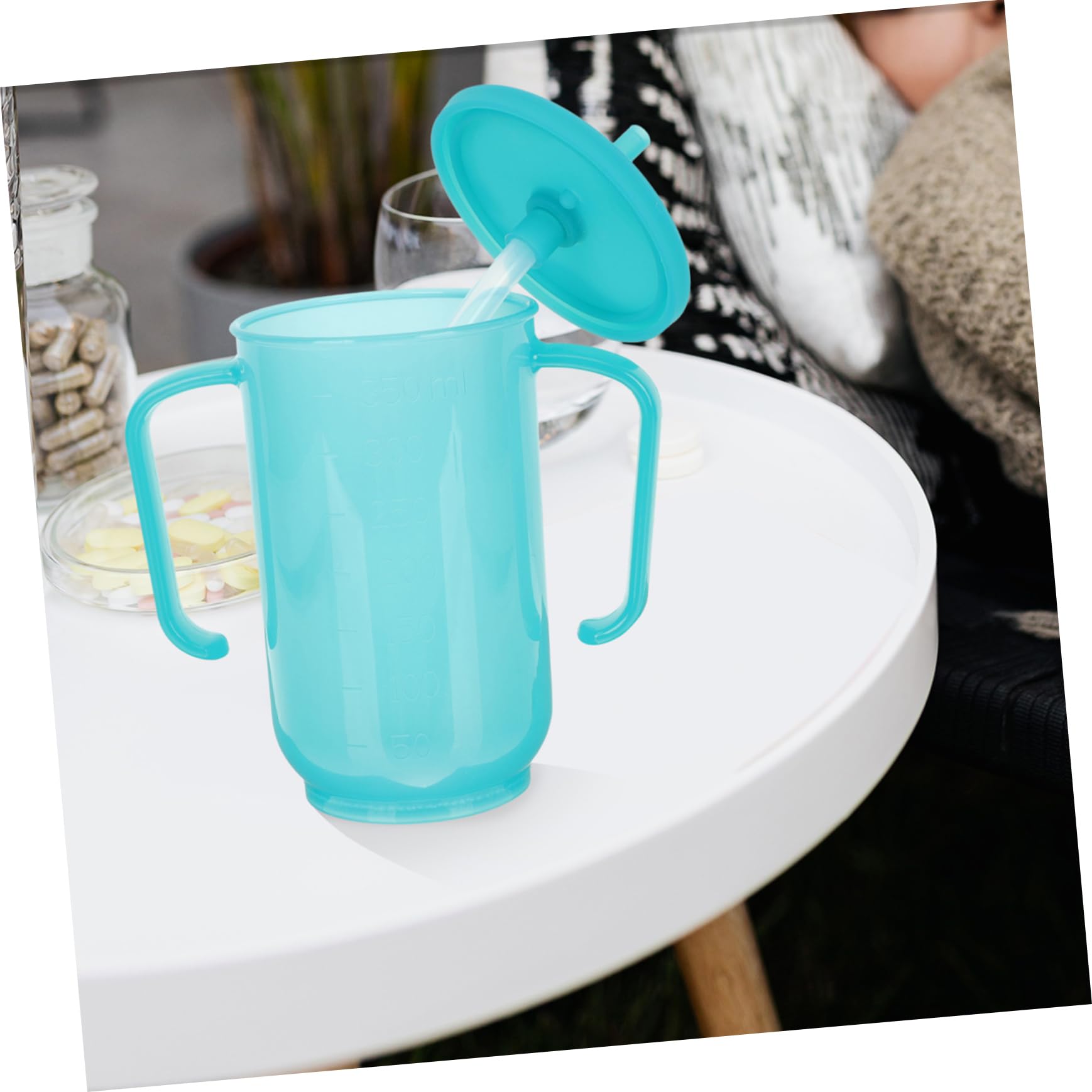 COLLBATH 3 Piezas Vaso de agua antiasfixia vasos discapacitados para adultos alimentación botella infantil humectante plastico productos para pacientes postrados en cama tazas para sorber
