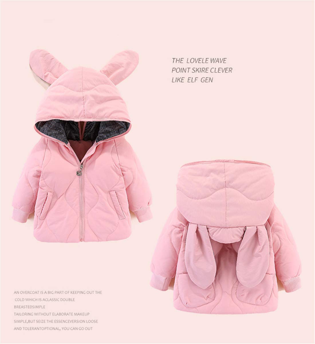 Baby Boys Girls Kids Hooded Ears Cartoon Down Jacket Coat and Ski Bib Pants Snowsuit Winter Outfit Sets 2-3 Years Black