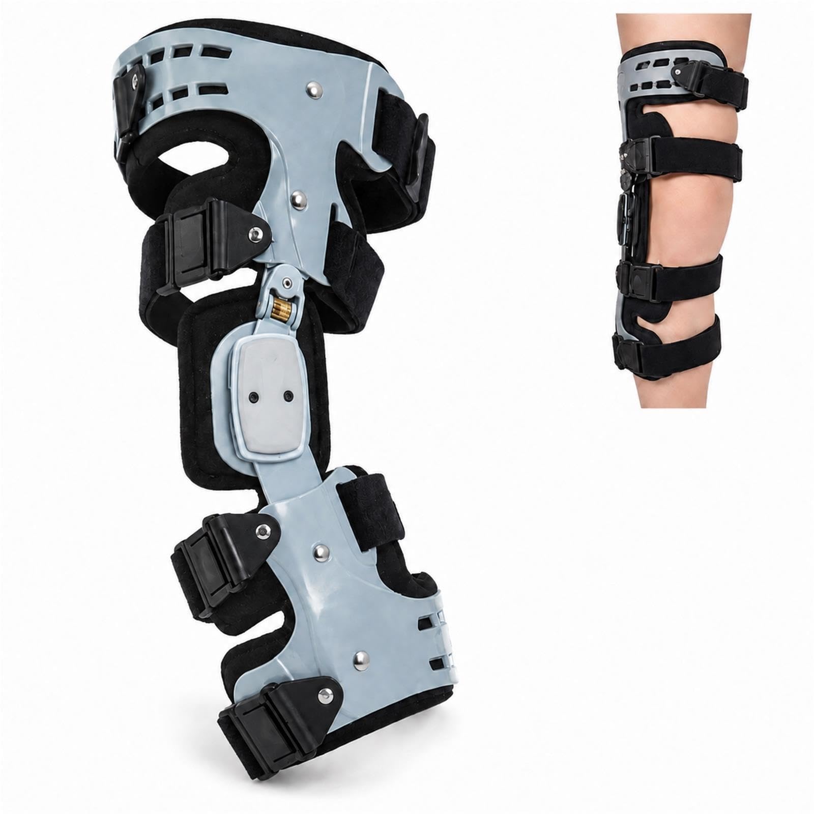 Tutore Ginocchio per Osteoartrite e Artrite, Ginocchiera Ortopedica Funzionale per Scarico Mediale e Laterale, Supporto Regolabile per Recupero Menisco e Dolore Articolare(Sinistra)