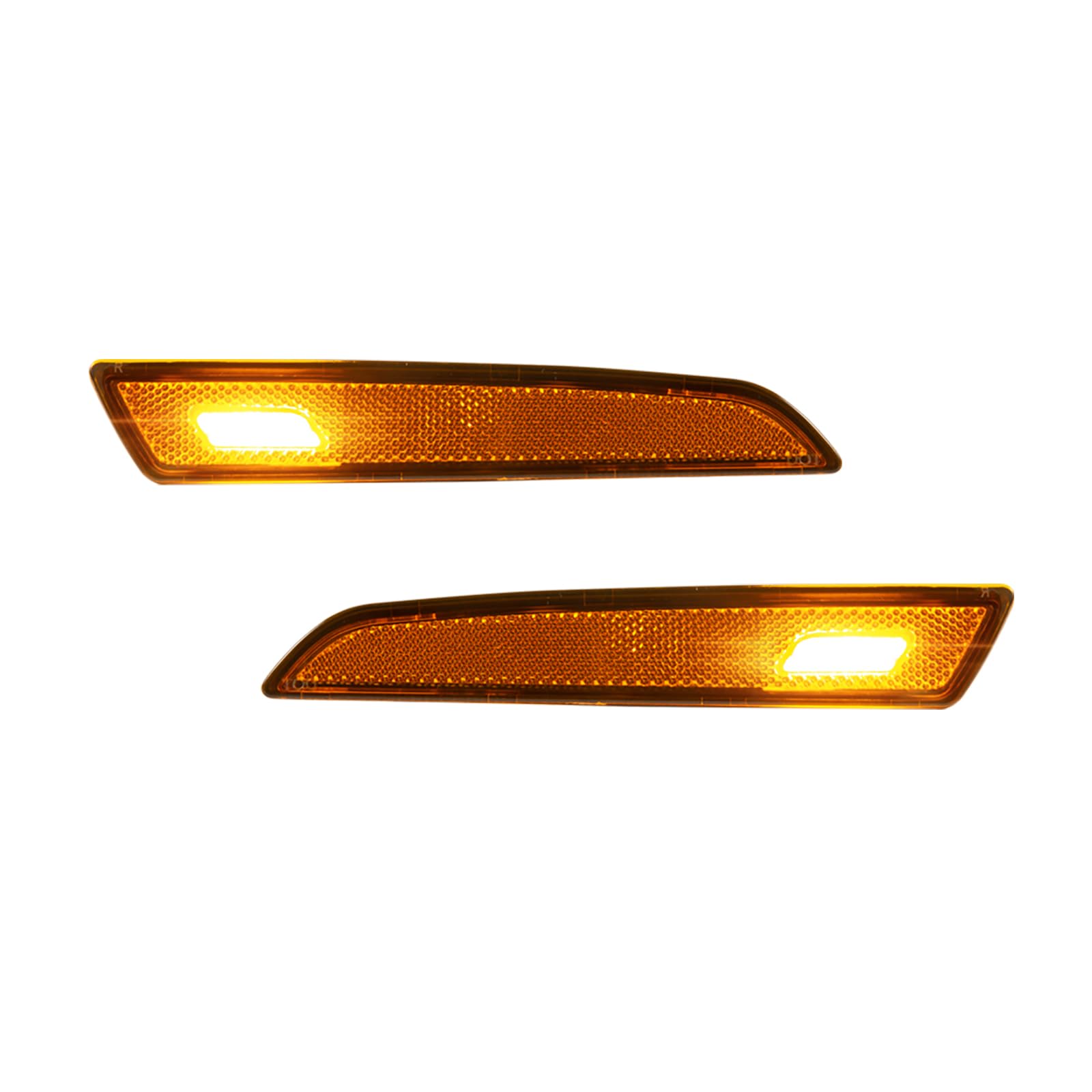 Everesthd Pair Side Signal Marker Lights Led Amber Hood Lamp 