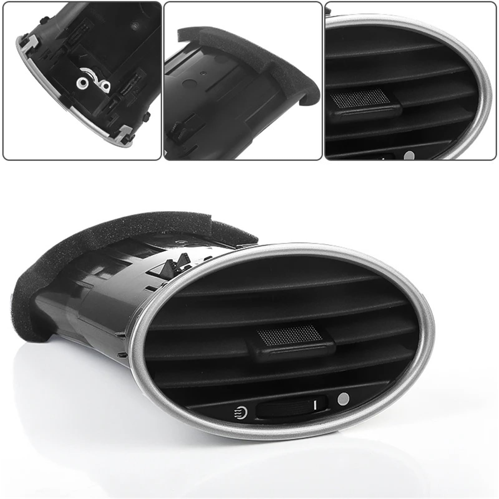 Para Ford Para Focus MK2 2005-2013 Rejilla De Ventilación Salida Aire Acondicionado Central Tablero Delantero 4M51A014L21AD Rejilla Salida Aire Panel Instrumentos(2pcs)