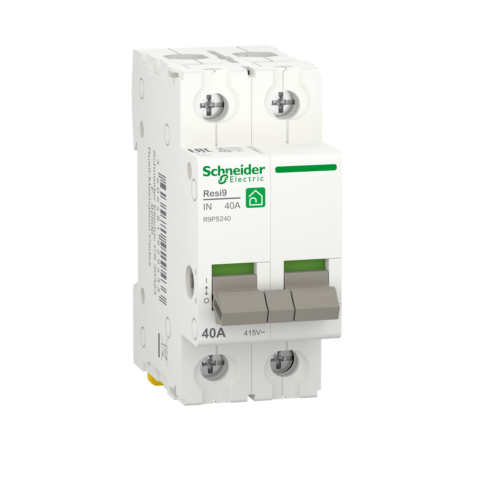 Schneider Electric R9PS240 Interrupteur sectionneur, Resi9, IN, 2P, 40A
