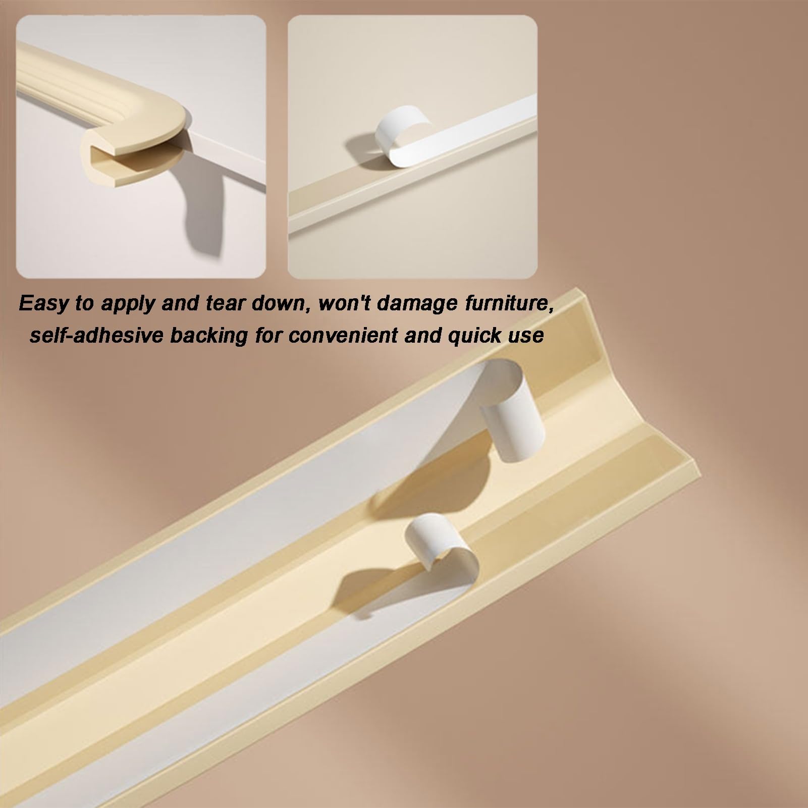 Protection de bord en forme de U pour table basse en verre, 200 cm, bande de protection de sécurité en mousse, pour placard, tiroir, bureau, cheminée, coin de protection