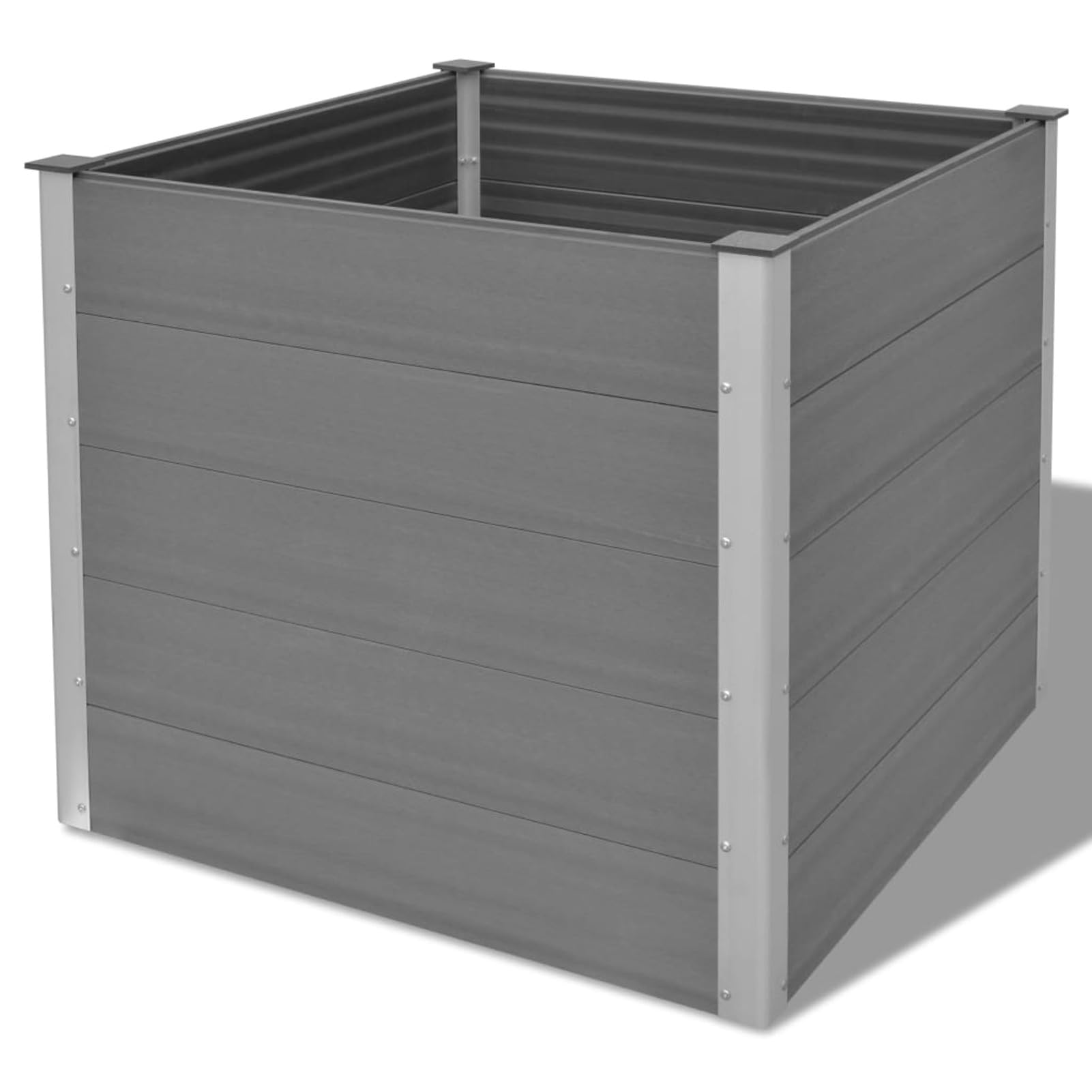 ZEYUAN Arriate, Mesa De Cultivo, Huerto Domestico, Cultivo De Plantas Aromaticas, Arriate De Jardín, de WPC Gris 100x100x91 cm