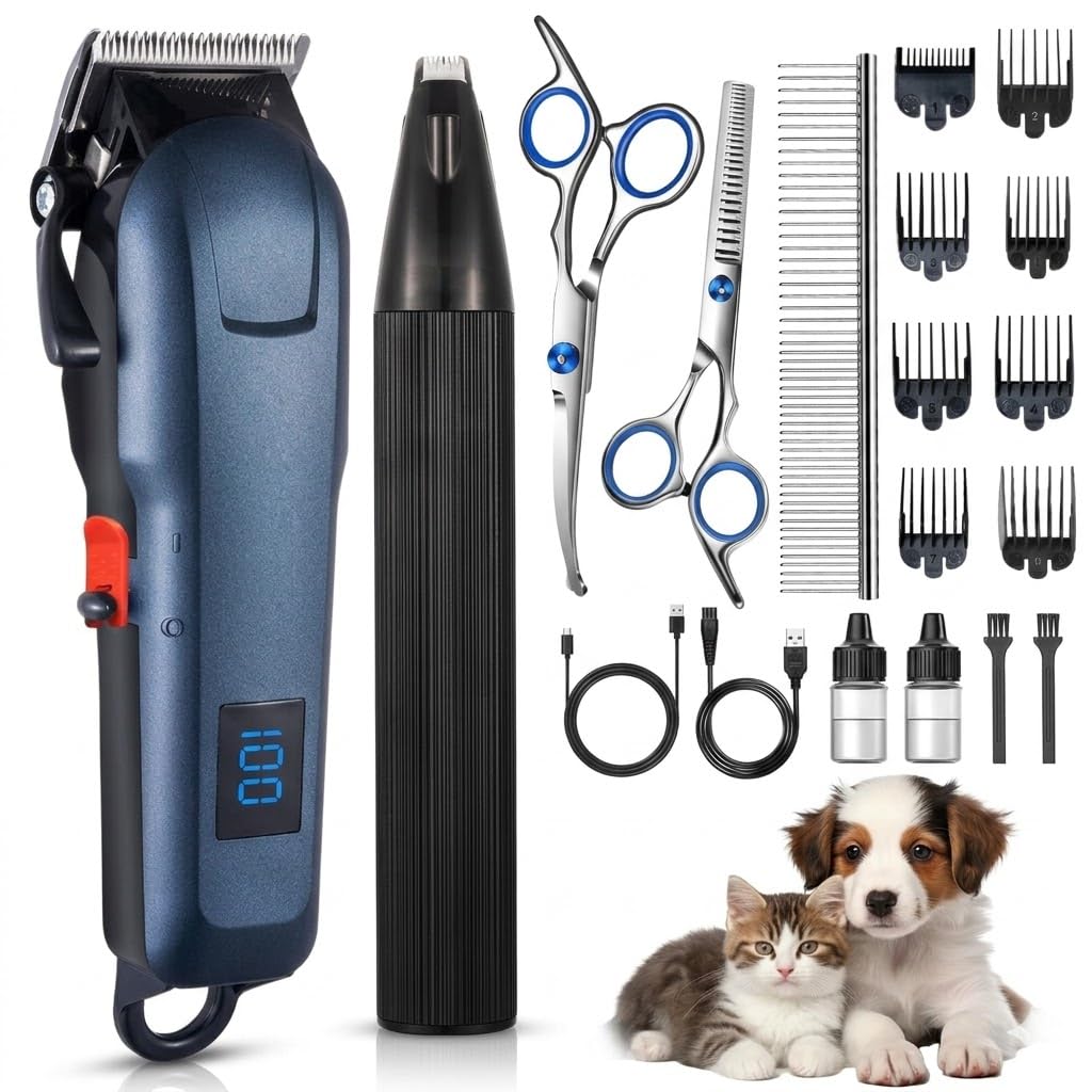 Dog Grooming Kit — 5-in-1 Professional Dog Clippers