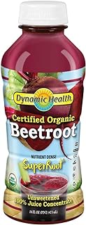 Dynamic Health Organic Beetroot SuperRoot 100% Juice Concentrate | No Additives, Unsweetened, Vegan, Non-GMO | 16oz, 16 Serv