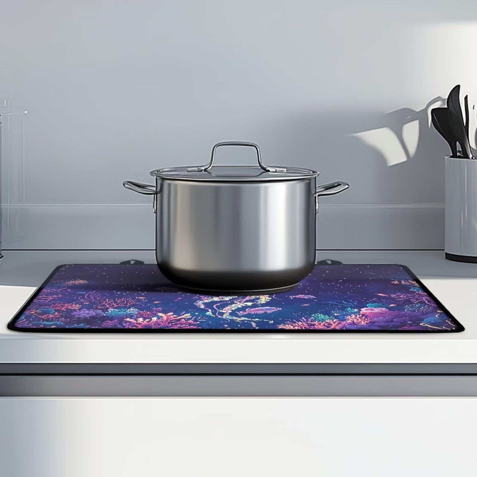 YUVAMAGIMO Jellyfish Stove Top Covers Waterproof Stovetop Cover Fireproof Oven Covers for Electric Stove Extra Large Flat Top Stove Cover Large Dish Drying Mats for Kitchen Decor 21x29 In