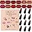 evpct 12Pcs Mini Pills Lipstick Capsule Set for Women Waterproof Long Lasting, Dark Ruby Deep Wine Mauve Red Purple Nude Brown Matte Small Magic Permanent 24 Hour Lipstick Bulk Samples 02