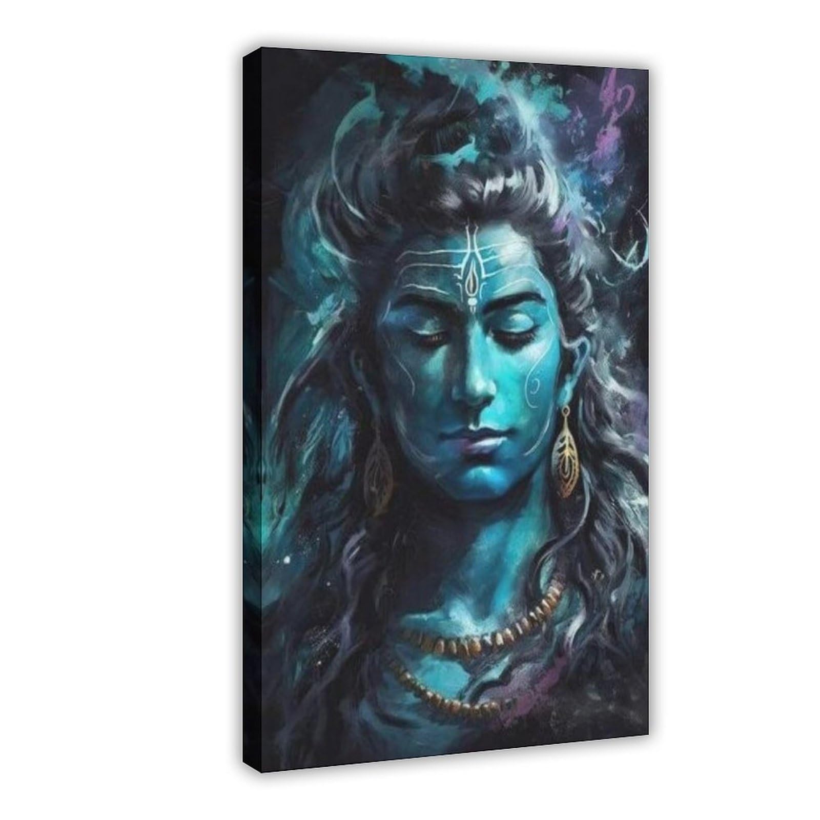 UTGN Lord Shiva Bholanatha Canvas Print Canvas Poster Bedroom Decor Landscape Decor Gift 12x18inch(30x45cm)