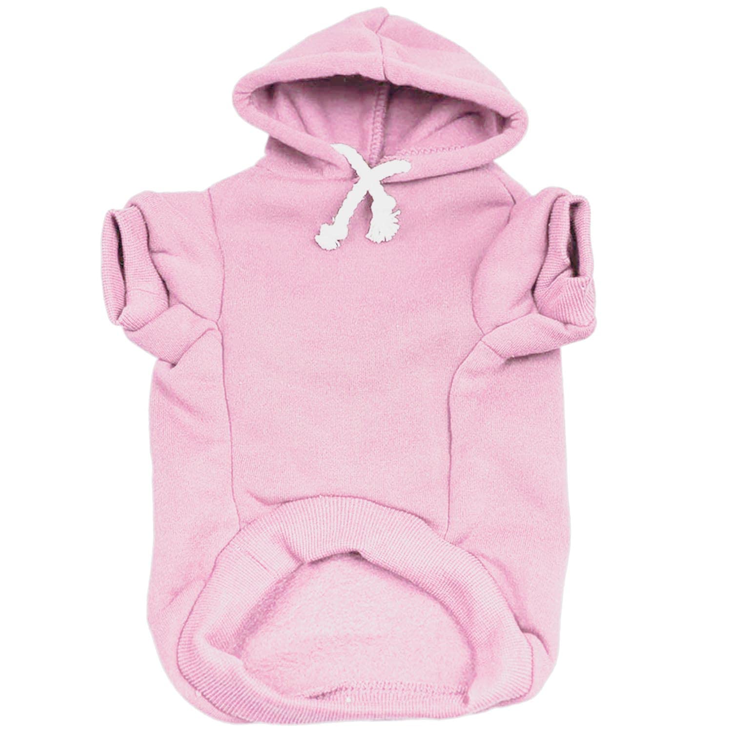 Big Brother Dog Hoodie Fleece Lined Pullover Sweatshirt with Leash Hole (Baby Pink, Large 774)