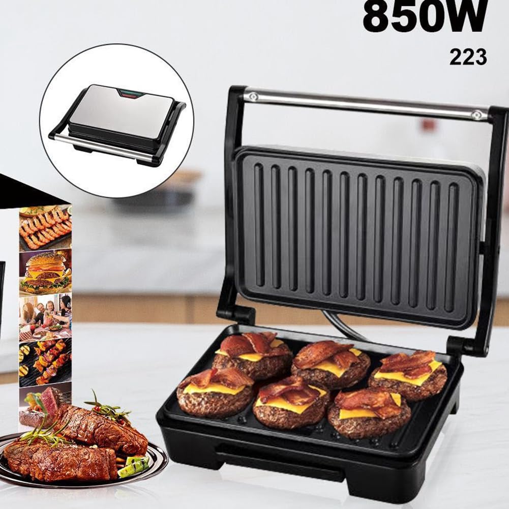 Elektryczna opiekacz do kanapek, mały grill do steków, ogrzewanie, elektryczna forma do pieczenia, toster, przygotowywanie potraw, wtyczka UE