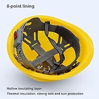 Vista 5 de Casco de refrigeración USB con ventilador, casco universal resistente para hombre, casco de seguridad portátil para andamios y comerciantes de Azul