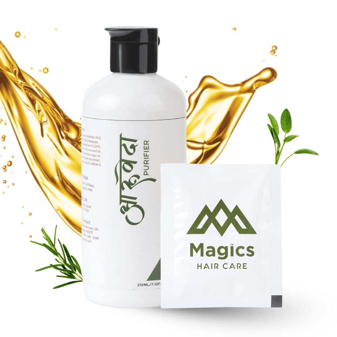 Magics Hair Care Powder + Magics Aaruveda Shampoo Purifier (All IN ONE) For Men, Women and Children of All Age. Easiest To Use, Natural, Chemical Free, For Dandruff Control, Smooth & Shiny Hair-image-21