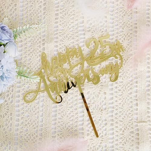 Miniatura 7 de Decoración de pastel de 25 aniversario con purpurina plateada, para aniversario de boda, fiesta de boda, saludos a 25 años, suministros de